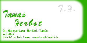 tamas herbst business card